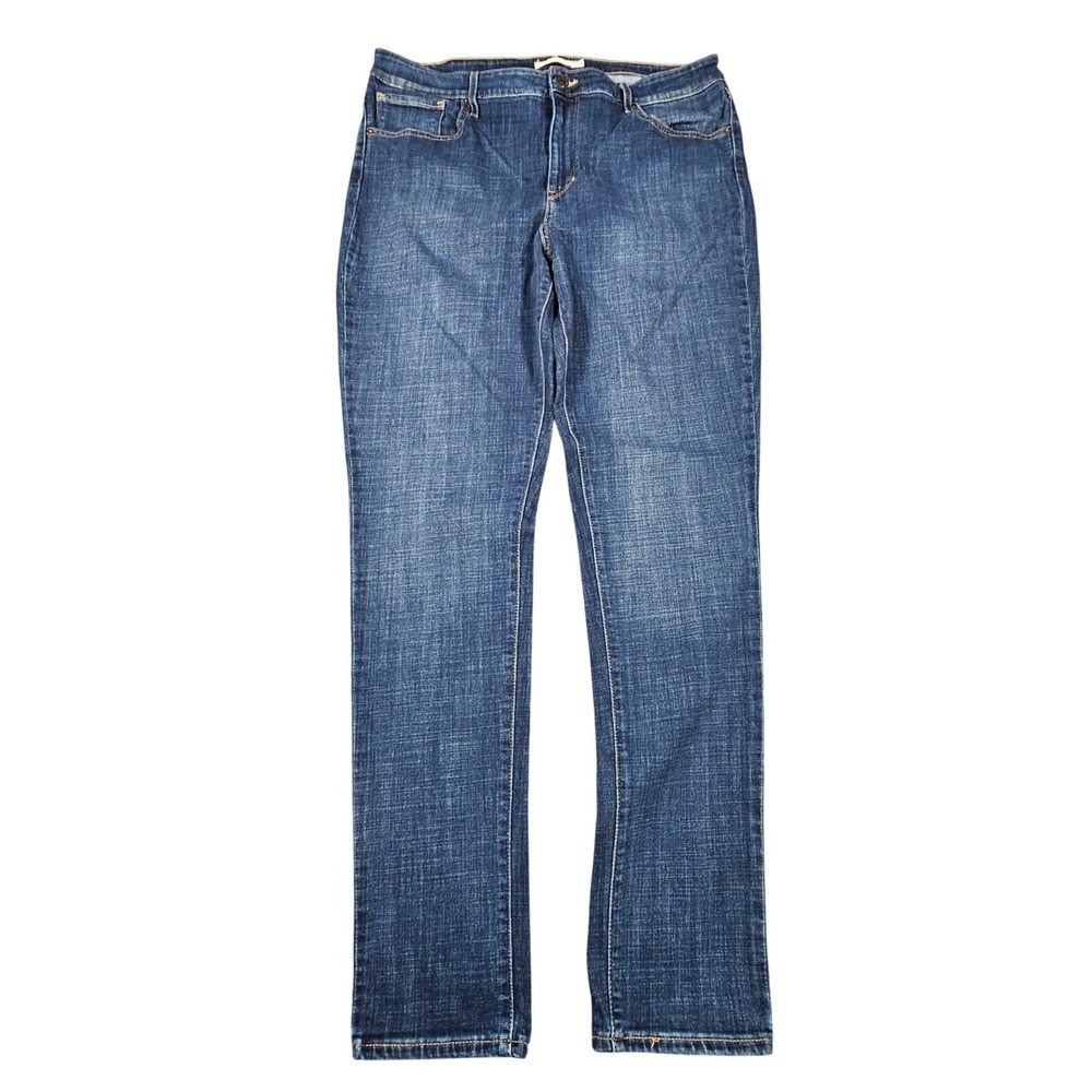 Levi's 721 High Rise Skinny Jeans Women 34x32 Blue Story Stretch Dark Wash Denim - Picture 2 of 13